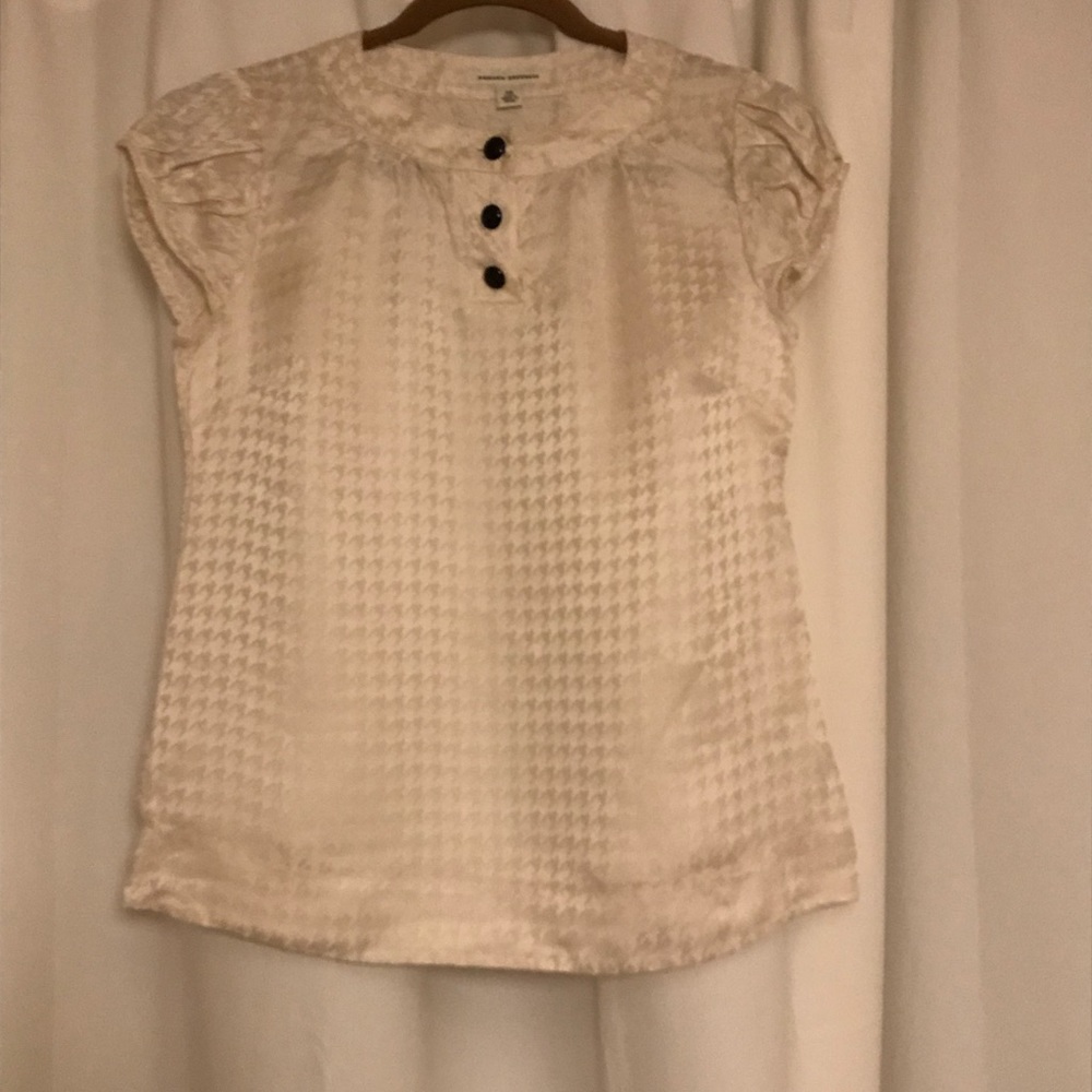 Silky cream colored blouse from Banana Republic